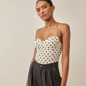 Reformation Liza Tank Portofino Polka Dot